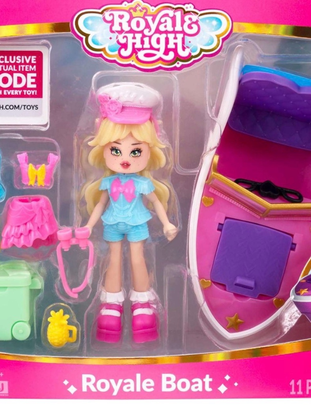 Royale Boat Doll Playset - Pink & Blue